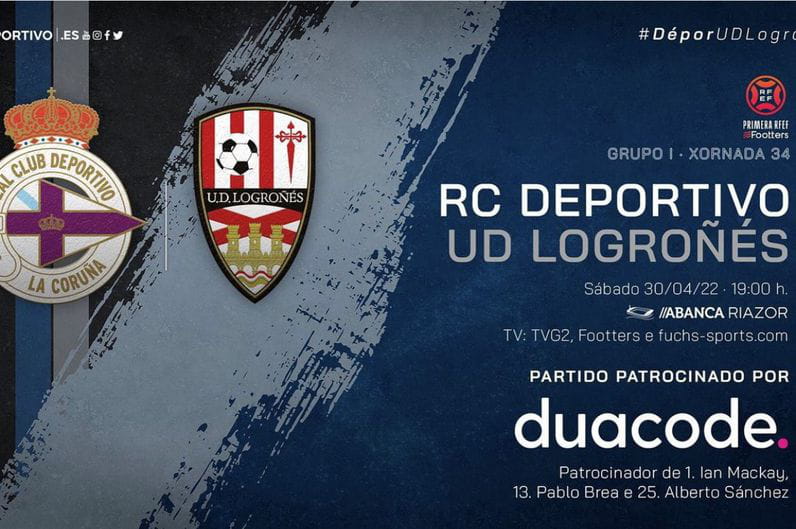 Duacode patrocina la jornada 34 de liga del RC Deportivo
