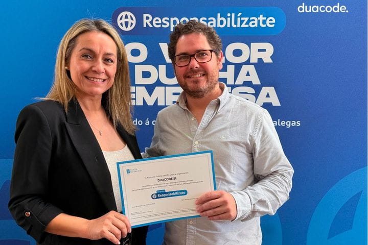 Duacode recibe el Sello Responsabilízate de la Xunta de Galicia por su compromiso con la sostenibilidad